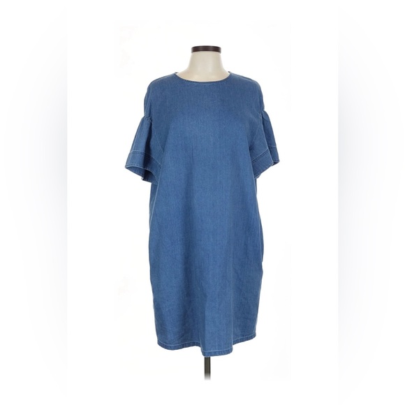 COS Dresses & Skirts - COS Flare Sleeve Denim Dress - Blue (10)